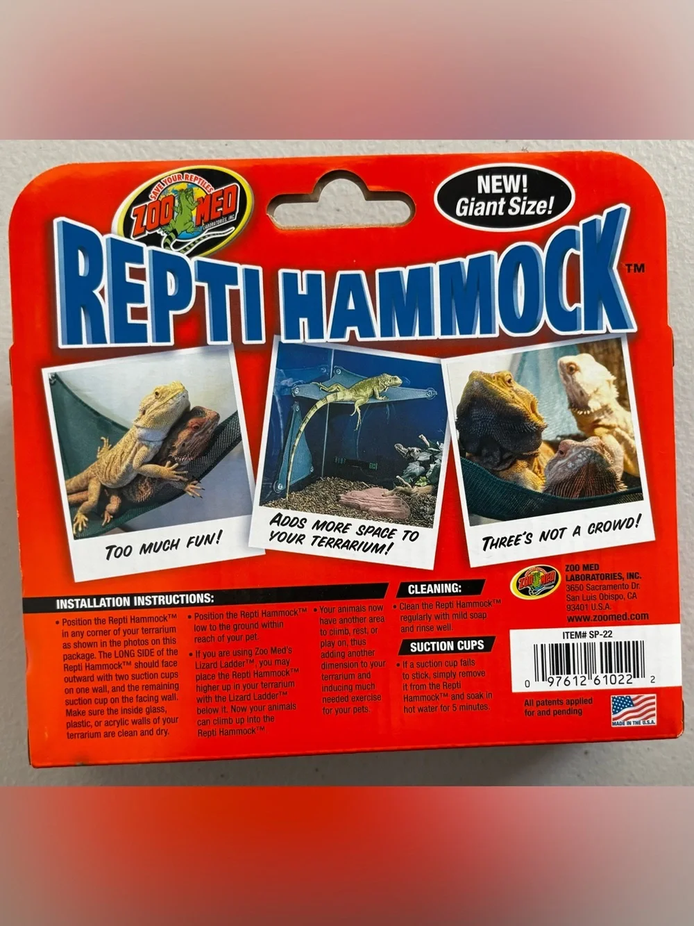 Zoo Med Giant Sized Repti Reptile Hammock Terrarium Decor